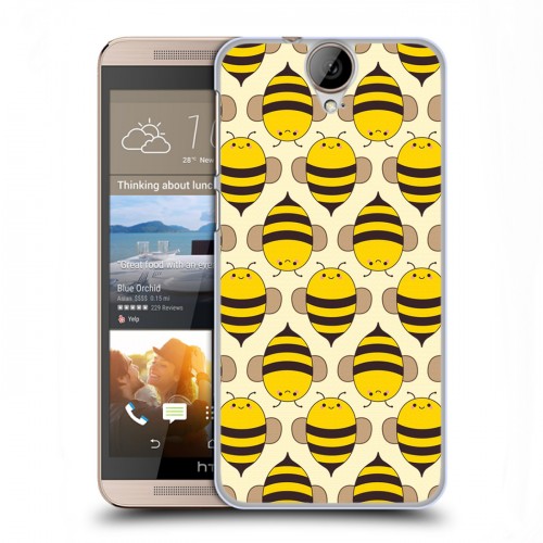 Дизайнерский пластиковый чехол для HTC One E9+ Пчелиные узоры