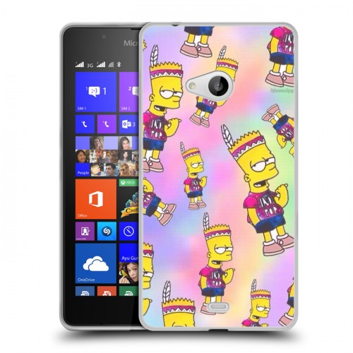Дизайнерский пластиковый чехол для Microsoft Lumia 540 Симпсоны