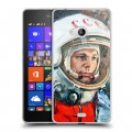Дизайнерский пластиковый чехол для Microsoft Lumia 540 Юрий Гагарин