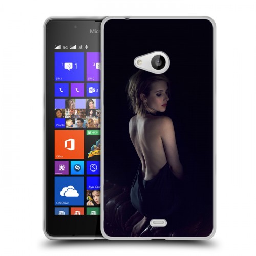 Дизайнерский пластиковый чехол для Microsoft Lumia 540 Эмма Робертс