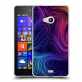 Дизайнерский пластиковый чехол для Microsoft Lumia 540 Размытые краски