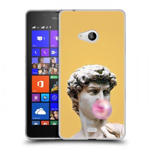 Дизайнерский пластиковый чехол для Microsoft Lumia 540 Неоновая Греция