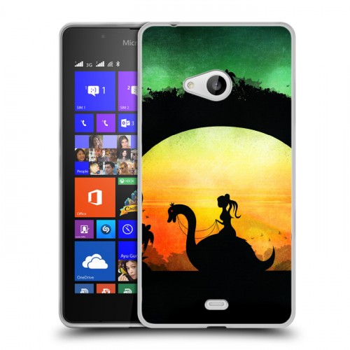 Дизайнерский пластиковый чехол для Microsoft Lumia 540 Фантастические силуэты