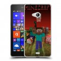 Дизайнерский пластиковый чехол для Microsoft Lumia 540 Minecraft