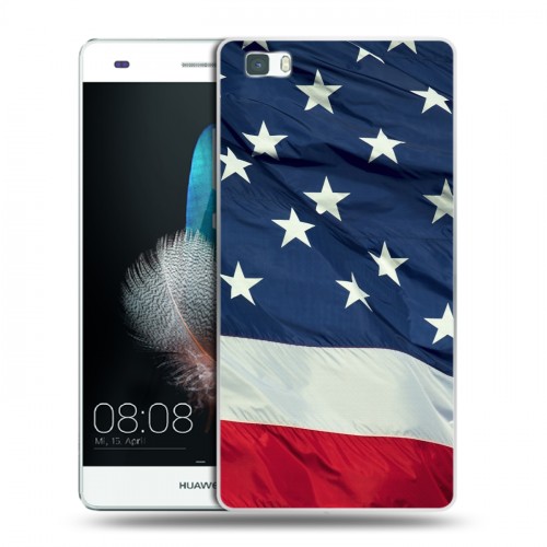 Дизайнерский пластиковый чехол для Huawei P8 Lite Флаг США
