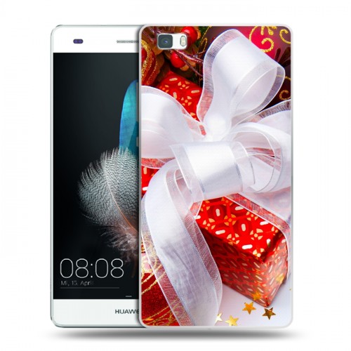 Дизайнерский пластиковый чехол для Huawei P8 Lite Новогодняя хвоя