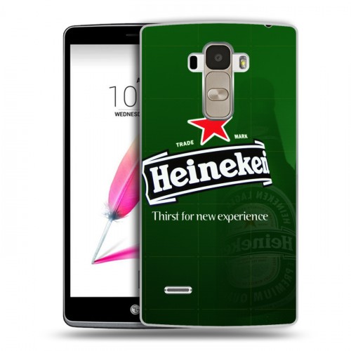 Дизайнерский пластиковый чехол для LG G4 Stylus Heineken