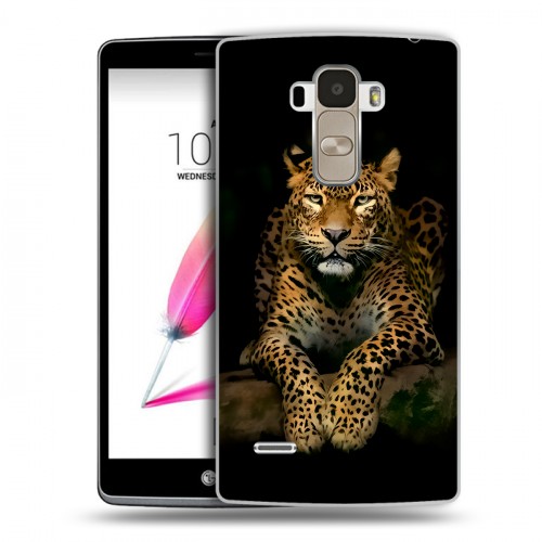 Дизайнерский силиконовый чехол для LG G4 Stylus Леопард