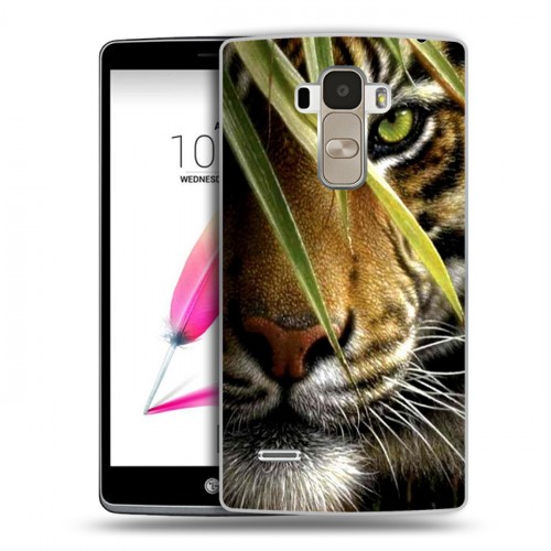 Дизайнерский силиконовый чехол для LG G4 Stylus Тигры
