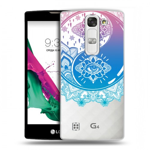 Полупрозрачный дизайнерский пластиковый чехол для LG G4c Сияющие знаки
