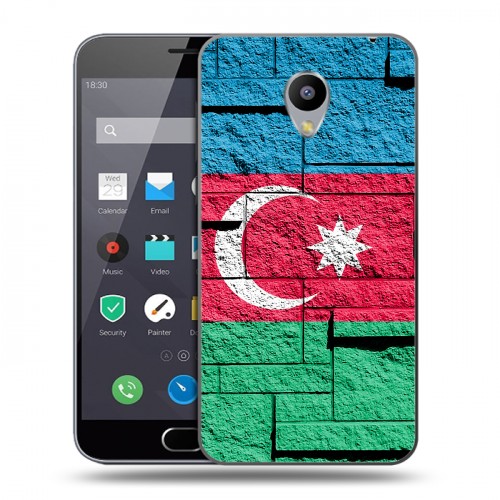 Дизайнерский пластиковый чехол для Meizu M2 Note Флаг Азербайджана