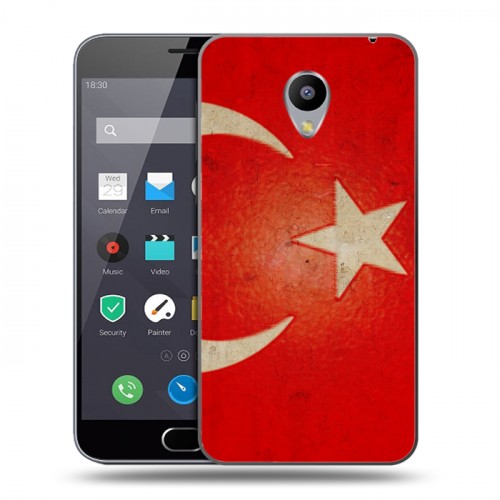 Дизайнерский пластиковый чехол для Meizu M2 Note Флаг Турции
