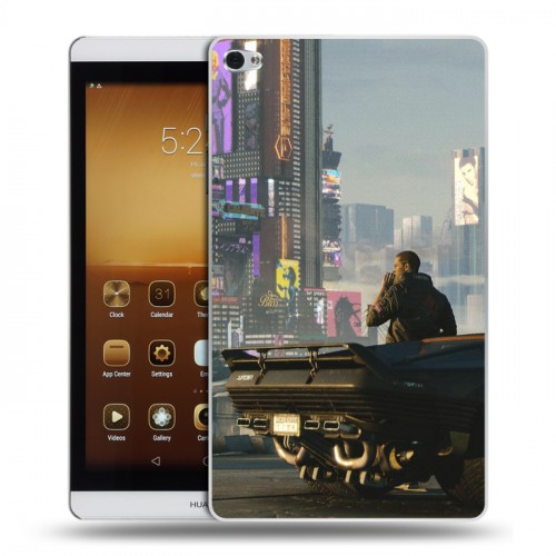 Дизайнерский силиконовый чехол для Huawei MediaPad M2 Cyberpunk 2077