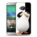 Дизайнерский силиконовый чехол для HTC One ME Пингвины