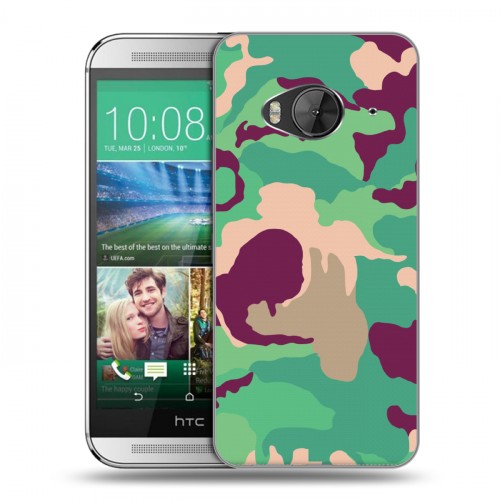 Дизайнерский силиконовый чехол для HTC One ME Кислотный камуфляж