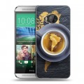 Дизайнерский силиконовый чехол для HTC One ME Кофе напиток