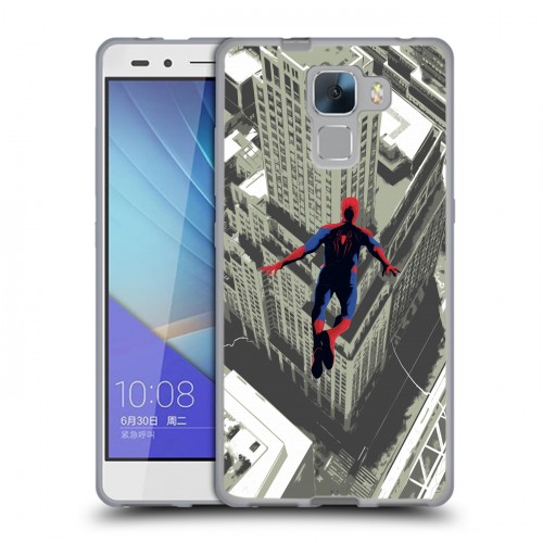Дизайнерский пластиковый чехол для Huawei Honor 7 Человек - паук
