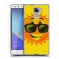 Дизайнерский пластиковый чехол для Huawei Honor 7 Солнце