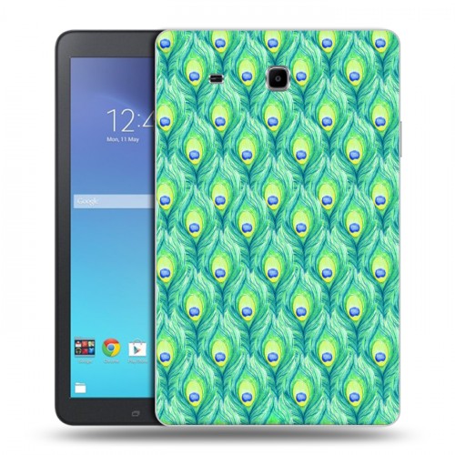 Дизайнерский силиконовый чехол для Samsung Galaxy Tab E 9.6 Перья павлина