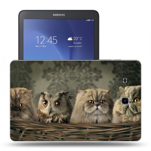 Дизайнерский силиконовый чехол для Samsung Galaxy Tab E 9.6 Совы