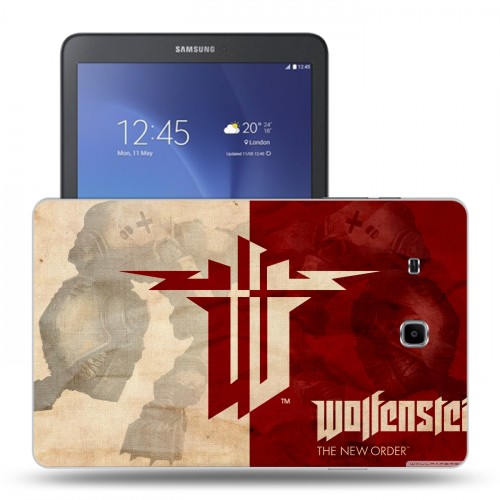 Дизайнерский силиконовый чехол для Samsung Galaxy Tab E 9.6 Wolfenstein