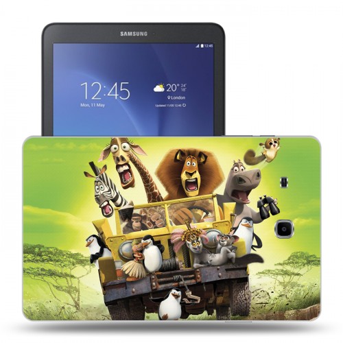 Дизайнерский силиконовый чехол для Samsung Galaxy Tab E 9.6 Мадагаскар