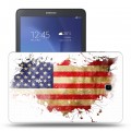 Дизайнерский силиконовый чехол для Samsung Galaxy Tab E 9.6 флаг сша