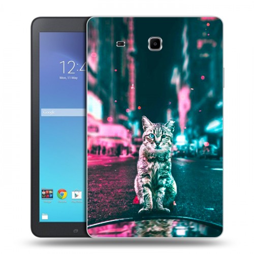 Дизайнерский силиконовый чехол для Samsung Galaxy Tab E 9.6 Коты