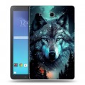 Дизайнерский силиконовый чехол для Samsung Galaxy Tab E 9.6 Волк и луна