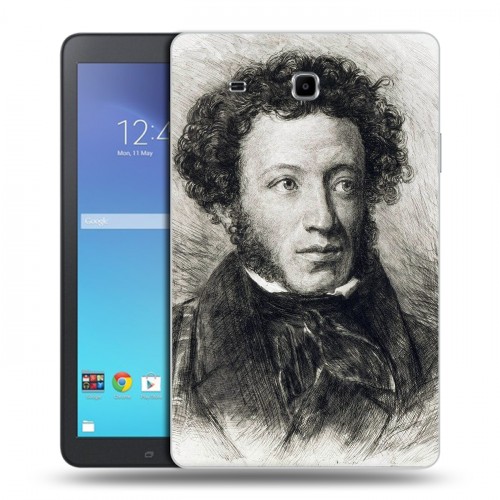 Дизайнерский силиконовый чехол для Samsung Galaxy Tab E 9.6 Александр Пушкин