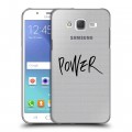 Полупрозрачный дизайнерский пластиковый чехол для Samsung Galaxy J5 Прозрачные надписи 1
