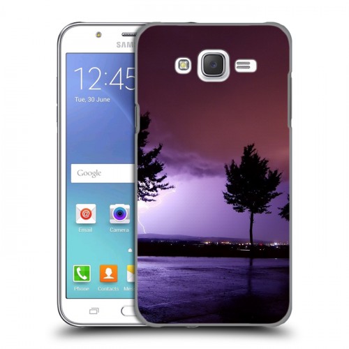 Дизайнерский пластиковый чехол для Samsung Galaxy J5 молния