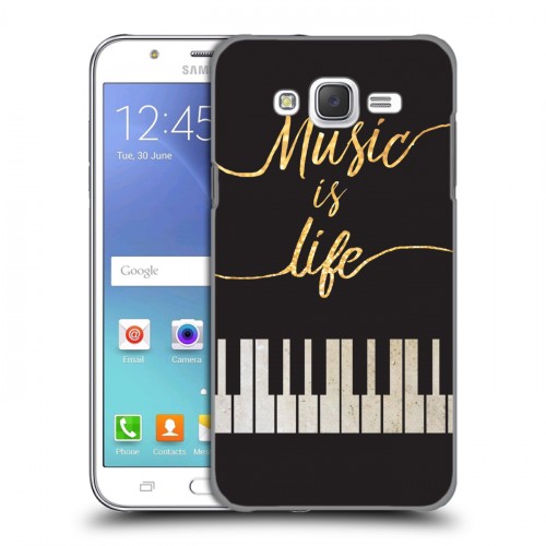 Дизайнерский пластиковый чехол для Samsung Galaxy J5 Дизайнерское пианино