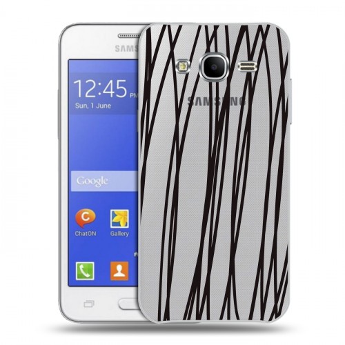 Полупрозрачный дизайнерский пластиковый чехол для Samsung Galaxy J7 Абстракции 
