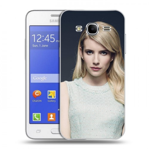 Дизайнерский пластиковый чехол для Samsung Galaxy J7 Эмма Робертс