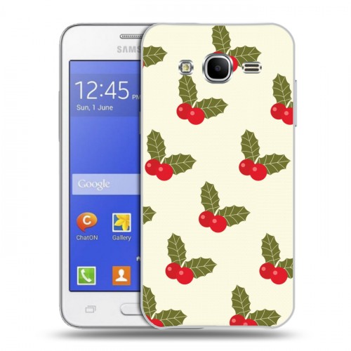 Дизайнерский пластиковый чехол для Samsung Galaxy J7 Ретро Рождество
