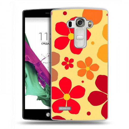 Дизайнерский пластиковый чехол для LG G4 S Бежевые цветы