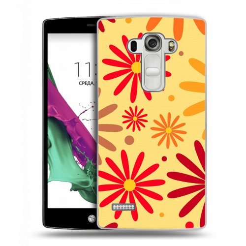 Дизайнерский пластиковый чехол для LG G4 S Бежевые цветы