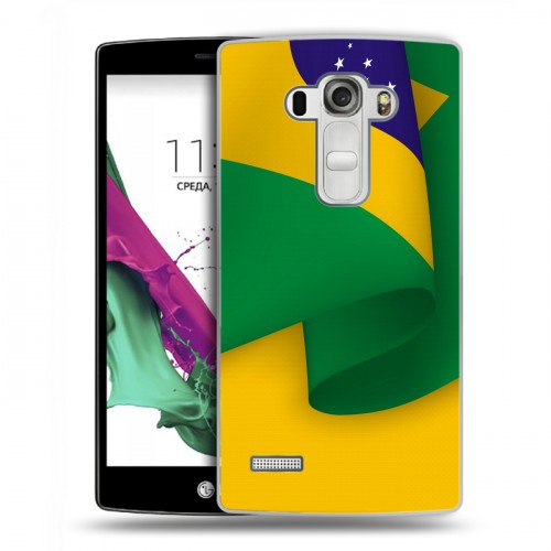 Дизайнерский пластиковый чехол для LG G4 S Флаг Бразилии