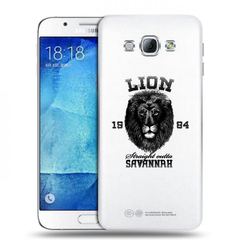 Дизайнерский пластиковый чехол для Samsung Galaxy A8 Символика льва