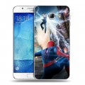 Дизайнерский пластиковый чехол для Samsung Galaxy A8 Человек-паук