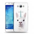Дизайнерский пластиковый чехол для Samsung Galaxy A8 Мятные звери