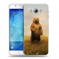 Дизайнерский пластиковый чехол для Samsung Galaxy A8 Медведи
