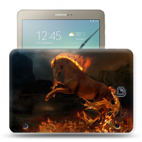 Дизайнерский силиконовый чехол для Samsung Galaxy Tab S2 8.0 Лошади