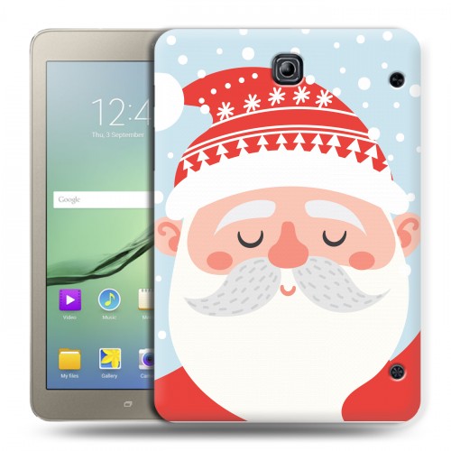 Дизайнерский силиконовый чехол для Samsung Galaxy Tab S2 8.0  Новогоднее смешенное