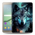 Дизайнерский силиконовый чехол для Samsung Galaxy Tab S2 8.0 Волк и луна