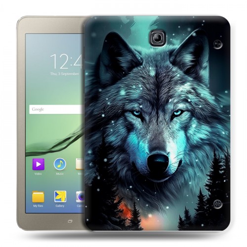 Дизайнерский силиконовый чехол для Samsung Galaxy Tab S2 8.0 Волк и луна