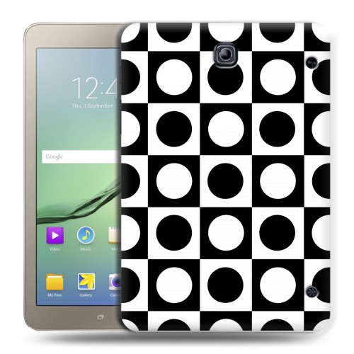 Дизайнерский силиконовый чехол для Samsung Galaxy Tab S2 8.0 Черно-белые фантазии