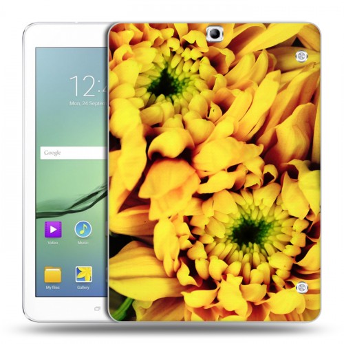 Дизайнерский силиконовый чехол для Samsung Galaxy Tab S2 9.7 Монохромные цветы