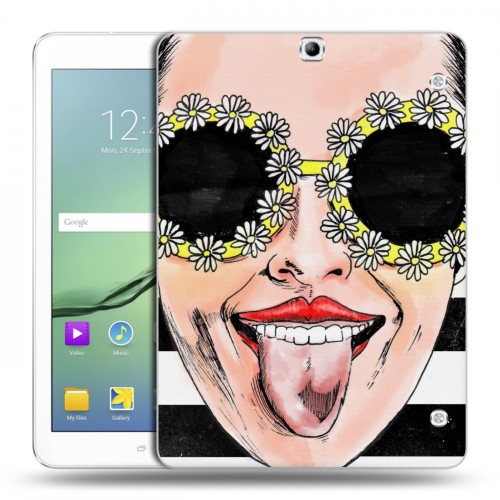 Дизайнерский силиконовый чехол для Samsung Galaxy Tab S2 9.7 Ромашковый мир